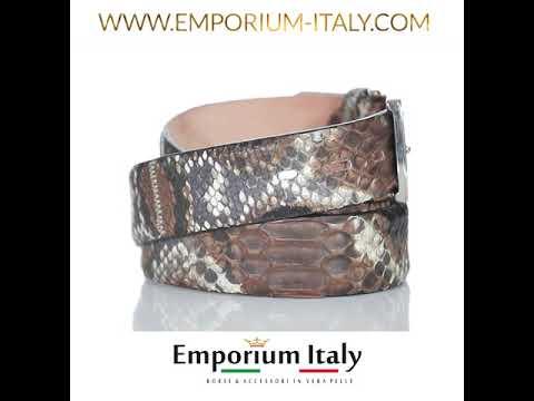 Cintura uomo BEIRUT C25, vera pelle pitone certificato CITES, ELIO ZAGATO, Made in Italy